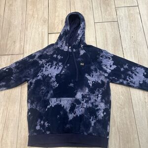 Under Armour Men's Black and Gray Tie-Dye Hoodie